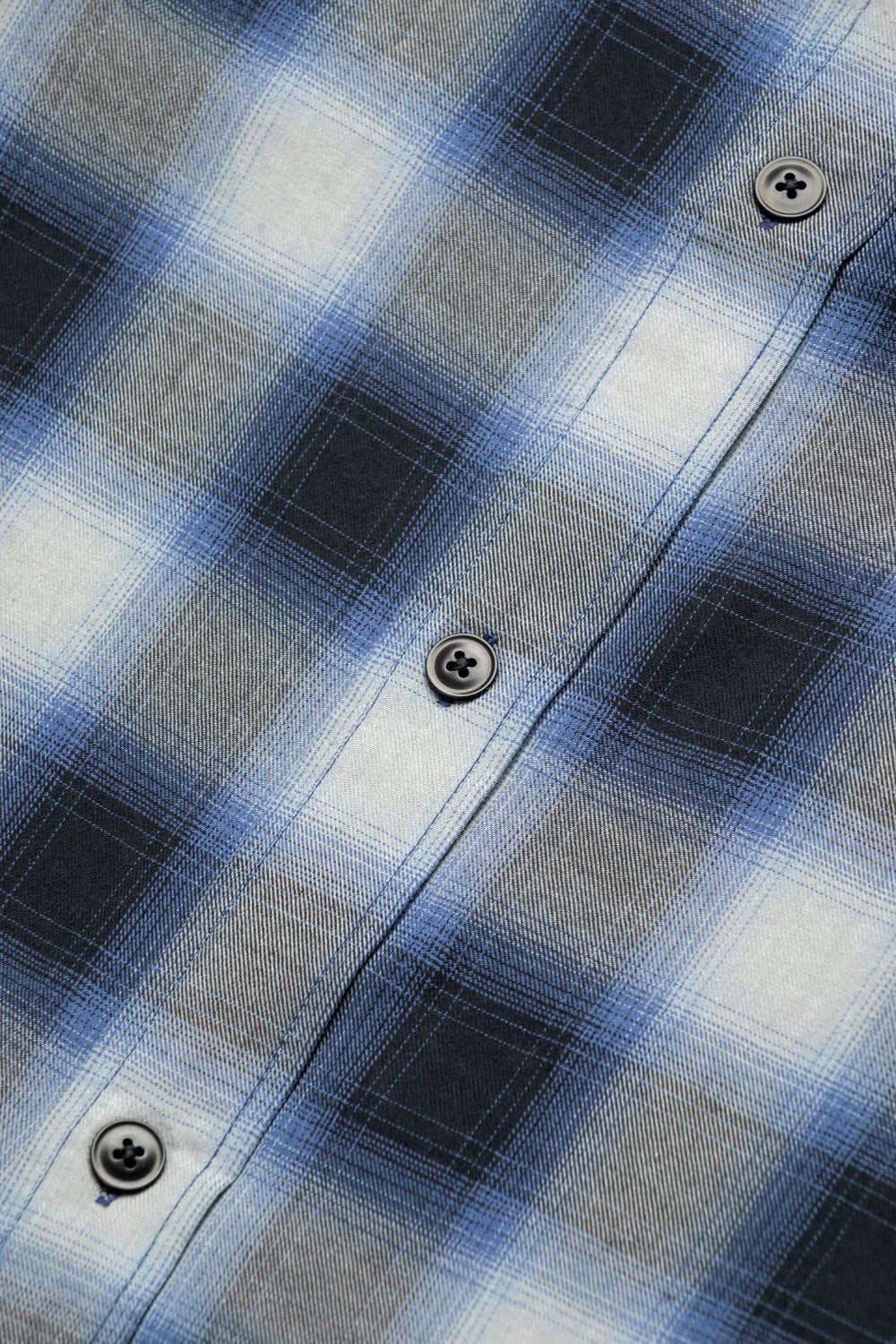 Stussy Beach Ombre Plaid Shirt 'Black'-thumbmail-5