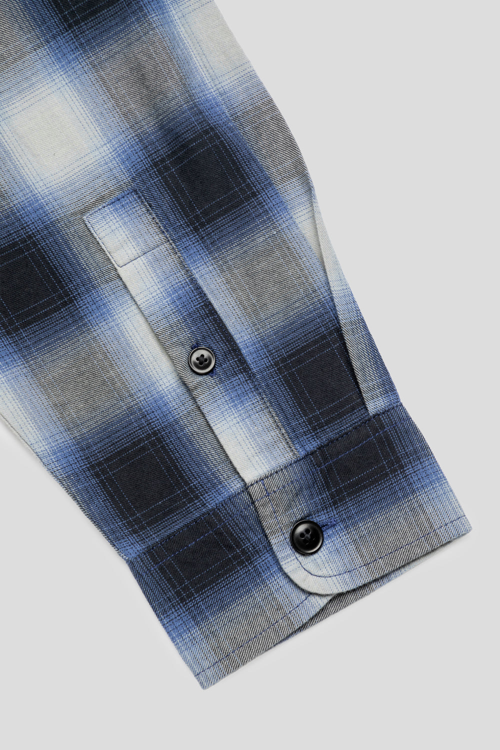 Stussy Beach Ombre Plaid Shirt 'Black'-thumbmail-7