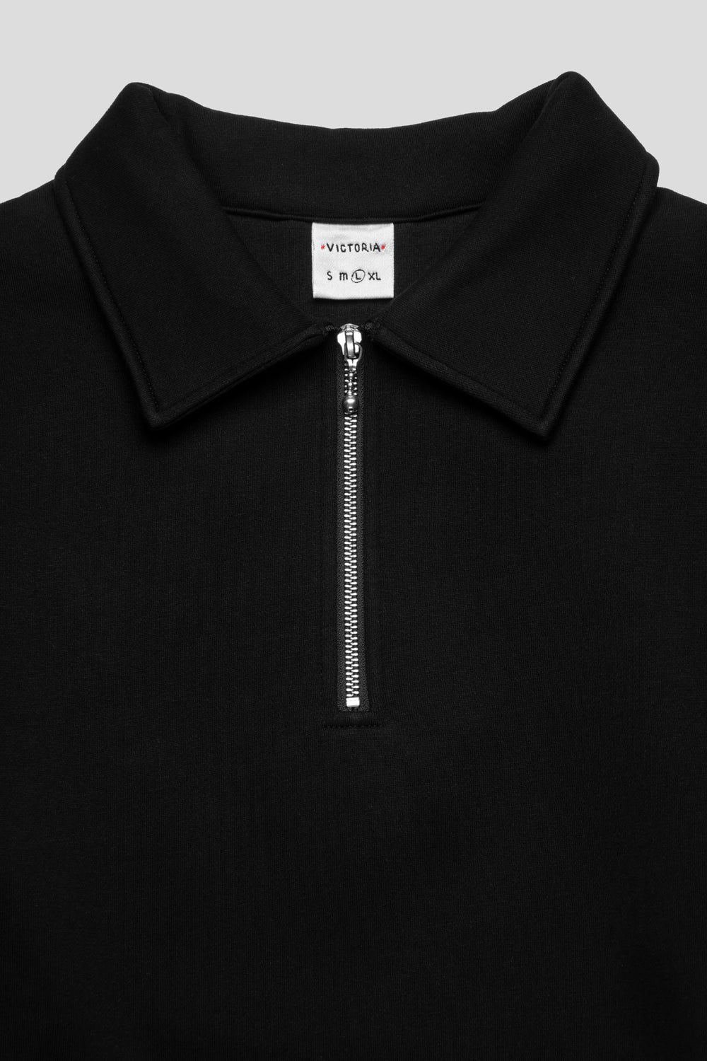 Victoria YY Quilted Half-Zip Sweatshirt 'Black'-thumbmail-5
