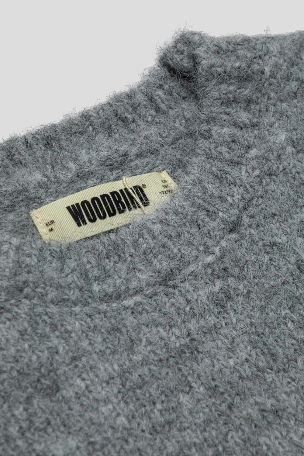 Woodbird Kurt Mohairy Crew 'Grey Melange'-thumbmail-4