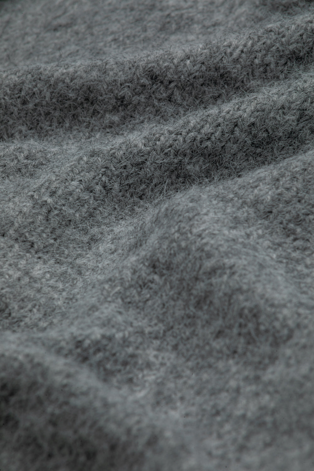 Woodbird Kurt Mohairy Crew 'Grey Melange'-thumbmail-5
