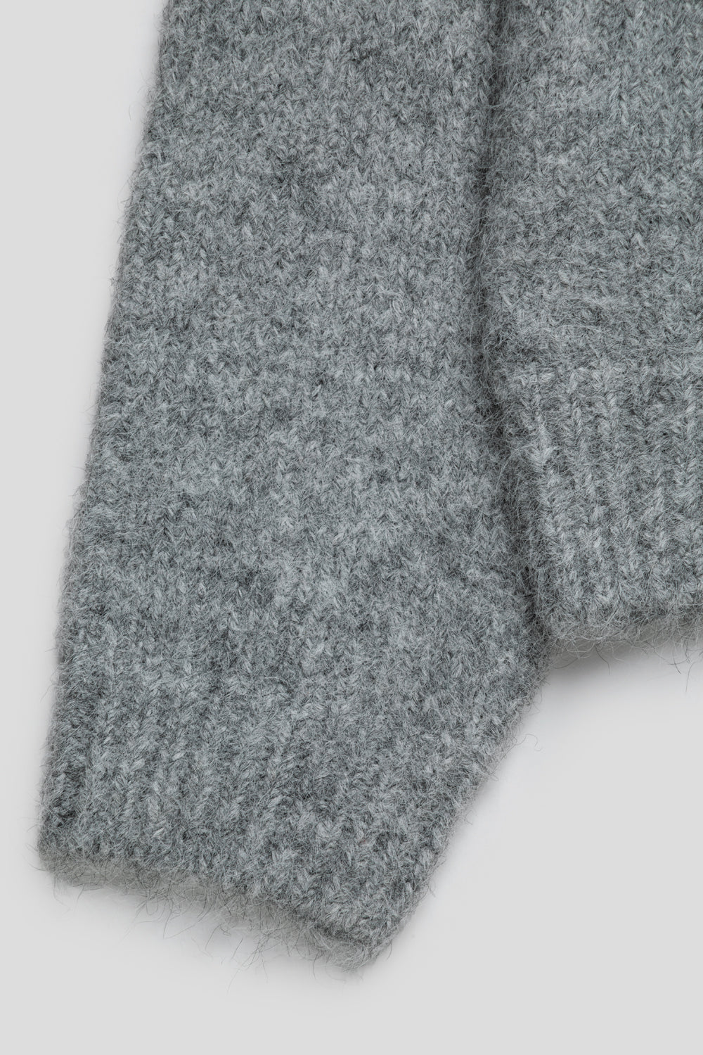 Woodbird Women's Hua Fluffy Crew 'Grey Melange'-thumbmail-4