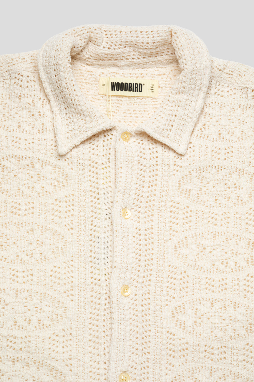 Woodbird Wang Knit Shirt 'Off White'-thumbmail-3