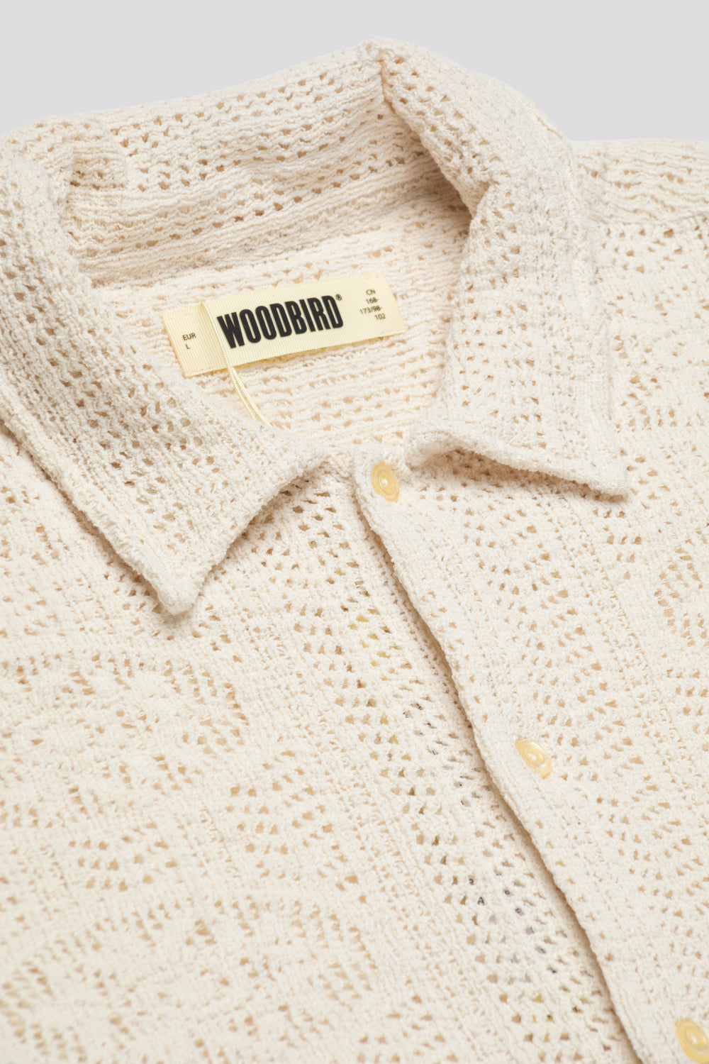 Woodbird Wang Knit Shirt 'Off White'-thumbmail-2