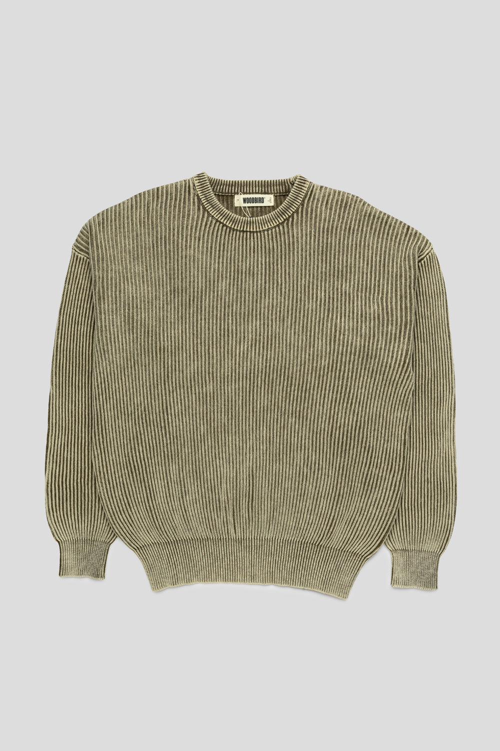 Woodbird Sake Washed Crew 'Dark Olive'