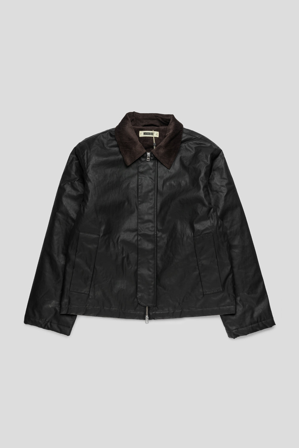 Woodbird Ping Waxed Short Jacket 'Black'-thumbmail-1