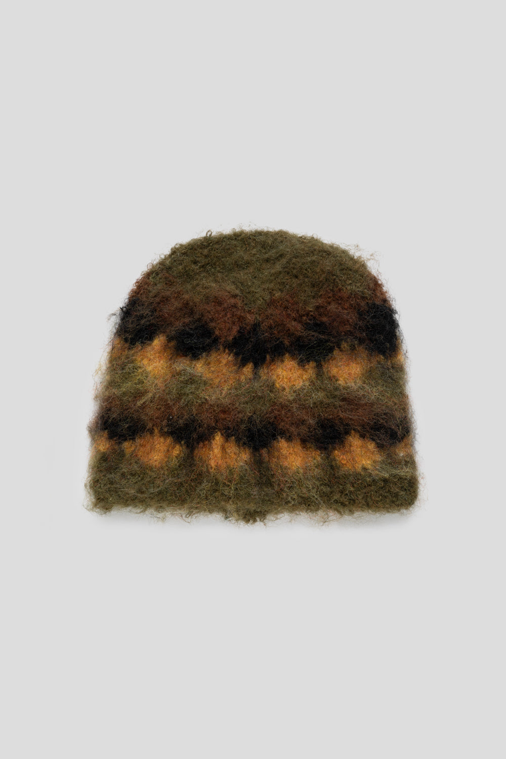 Woodbird Yan Check Hairy Beanie 'Black'-thumbmail-1
